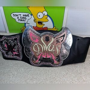 KIDS SIZE 36” 2014 WWE Divas Championship Belt MISSING SIDE PLAQUE